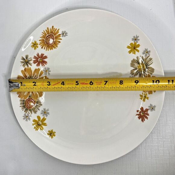 Japan Kokura Ware Dinner Plate Marigold Iron Stone 50s Cottage Core Replacement - Picture 3 of 4